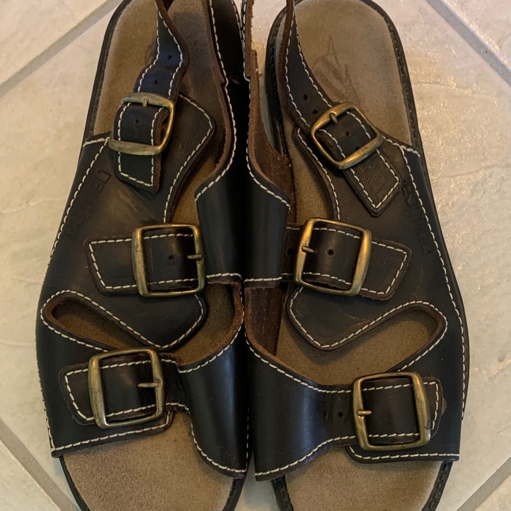 Nautica Mens Leather Fisherman Sandals